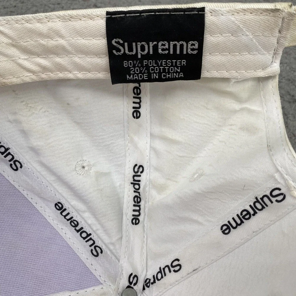 Supreme Hat Cap Strapback Men's Black White Checkered Logo Skater 90s Streetwear - Picture 6 of 10